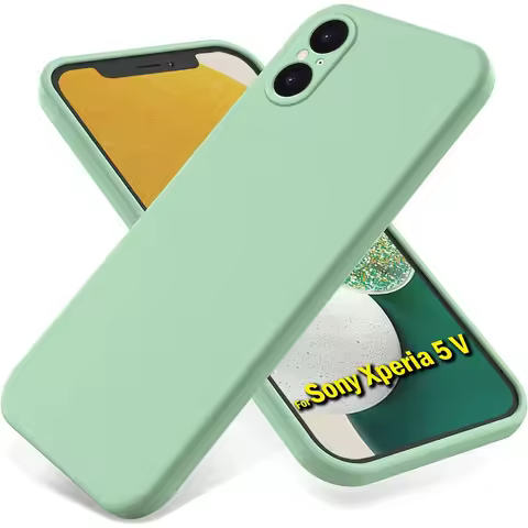 With Silicone Strap Funda for Sony Xperia 5 V 10V 1V Case Liquid Silicone Soft Protection Cover for 