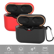 For Sony WF-1000XM3 WF-1000XM4 Shockproof Earphone Accessories Charging Box Cover Case On TPU Soft Shell With Anti-lost Hook