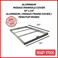 Aluminium Main Hole Mosaic Cover Aluminium Manhole Frame Cover 18" x 24"
