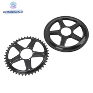 PUREHAIRBEAUTY Electric Bike Chain Sprocket, Steel with ABS Cover Electric Bike Chainring, 44T for B