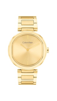 Calvin Klein Sensation Women's Ionic Plated Light Gold Steel Case Quartz Watch with Ionic Plated Lig