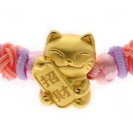CHOW TAI FOOK 999 Pure Gold Pendant - Fortune Cat Bracelet R22483