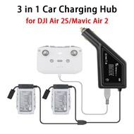 3 in 1 Car Charger For DJI Air 2S/Mavic AIR 2 Two Batteries & Remote Control Charging Hub for DJI Ma