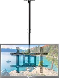 Sylvox Ceiling TV Mount, Adjustable TV Mount for 32-65 inch TVs, Universal Bracket for Sloped and Flat Ceilings, Holds up to 77 lbs, Max VESA 600x400mm, Heavy-Duty, Easy Installation, Stable &amp; Secure
