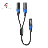 50cm XLR Splitter Cable 1 XLR Female to 2 XLR Male XLR Y Splitter Cable Microphone Splitter Cord for