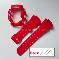 Replacement Strap & Bezel Glossy Red for GShock GA400 GBA400 GBA GA400 free Tools & Springbar