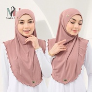 M&H SEAMLESS “METAL TAG” LAYLA UNIQLO KNITTED Instant Hijab NC Marshmallowscarf Tudung