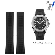 Silicone Watch Band Aquanaut For Patek Philippe 5164A 5167A 5168A Rubber Bracelet Curved End Watch a