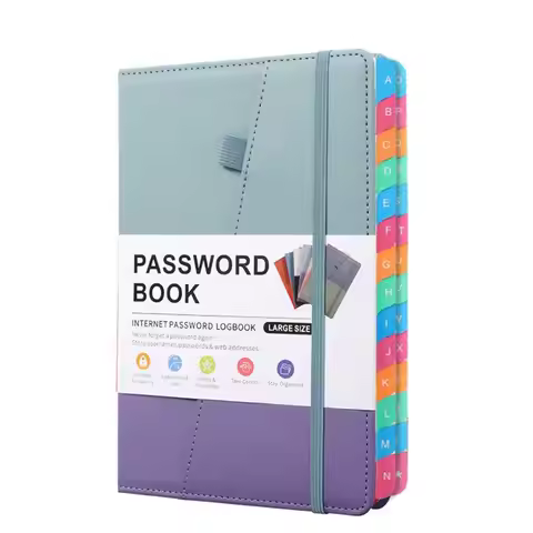 A5 Password Book with Alphabetical Tabs Password Keeper Book Website Address Internet Password Logbo