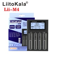 เครื่องชาร์จถ่าน LiitoKala Lii-M4มีสายพาวเวอร์พร้อม ชาร์จได้ 4 ก้อน รองรับ 26650，21700，20700 18650 18490 18350 AA AAA - Battery Charger（ของแท้100%)