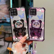 For Galaxy A12 (India)/A12/A12s/A12 Nacho/A11/A13/A15 5G/A15 4G Cover 3pcs( Flying butterfly phone C
