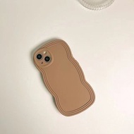 iPhone 11 咖色波浪邊 手機殼 全包