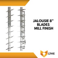 ♞Jalousie Frame 8 Blades for Louver Window 1 Pair