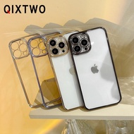 [HOT LZLIOGWOHIOWO 537] เคสใสชุบหรูหรา,สำหรับ iPhone 13 12 11 Pro Max X Xs XR 7 8 Plus SE2ฝาครอบกันชนซิลิโคนนิ่มขนาดเล็ก