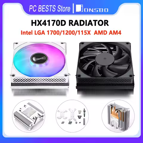 Jonsbo HX4170D Black White radiator 4 Heat Pipe CPU Cooler Quiet High Wind Pressure 90mm Fan Intel L