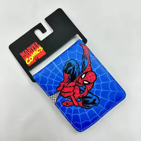 Amazing Spider-Man Peripheral Wallet Personality Short Folding PU Waterproof Multifunctional Change 