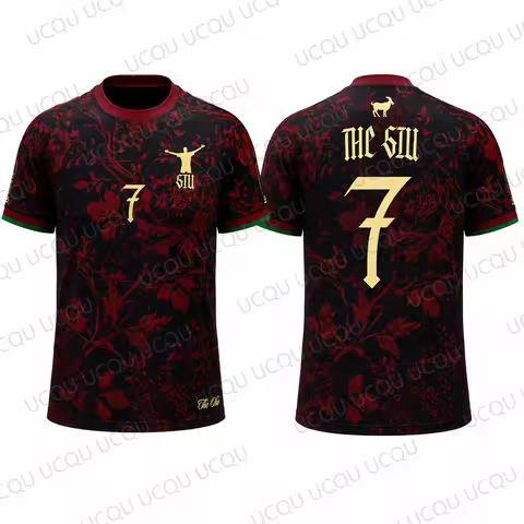 The SIU Portugal Goat A Ultima Danca Ronaldo 7 Soccer Tee Football Fan Shirt Short Sleeve Sports Tee
