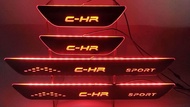 Sale! TOYOTA CHR สคัพเพลท Logo C-HR มีไฟ ( Scup Plate C-HR LED ) ไฟสีแดง