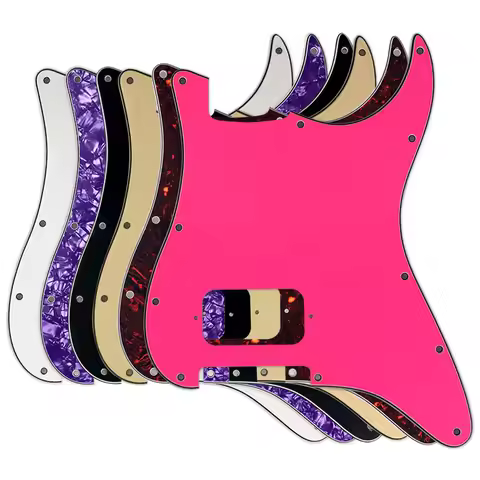 Pleroo Custom Parts 11 Screw Holes Pickguards Suit For Fender Tom Delonge Strat Guitar US St Bridge 