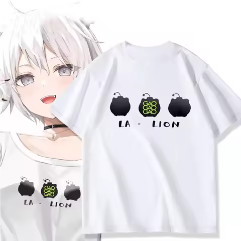 New hololive Cosplay Vtuber Shishiro Botan T-shirt boy's girl Summer Tops Tees