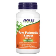 NOW Foods, Saw Palmetto Extract, Men's Health, 320 mg, 90 Veggie Softgels, Vegan, Vegetarian