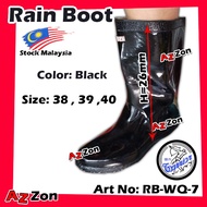 Rain Boot Kasut Hajun Warrior Rubber Black Rain Boot Hitam Kasut Hujan 黑色 长水鞋 雨鞋