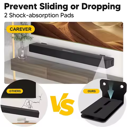 Universal Sound Bar Mounts Wall Brackets Anti-Drop Wall Shelf Holder Soundbar Speaker Mounting Brack