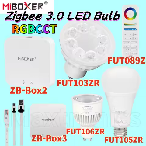 New Miboxer Home Smart Lighting FUT105ZR E27 12W FUT103ZR 4W/FUT106ZR 6W GU10 Zigbee 3.0+2.4G FUT089