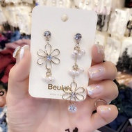 Korea flower pearl earrings earrings 0230