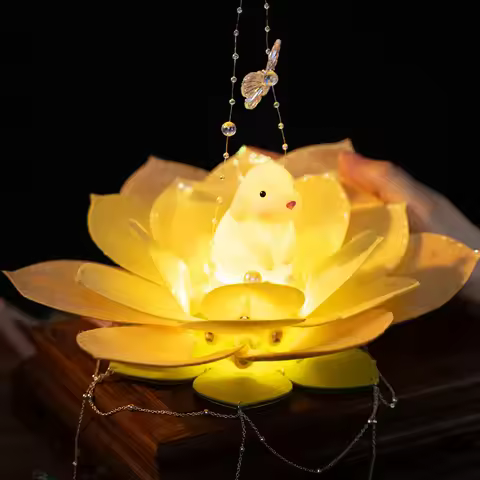 Mid-Autumn Lanterns Decoration Lotus Rabbit DIY Lantern Material Kit Festival Lantern Gifts Festival