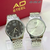 Original AD Steel AD 095 DW MODEL Unisex Stainless Steel couple watch Japan movement WATER RESISTANT