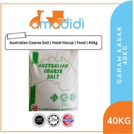 Garam Kasar Australia 40kg Premium Coarse Salt Rawatan Kolam Ikan Akuarium Bersih & Putih [Wholesale