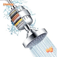 UMISTY Showerhead, 4 Inch 15 Stage Shower Head, Filtered Shower Head Filter Set Hard Water