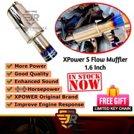 XPower Round Muffler 5.5 S Flow 1.6 Inches Exhaust For 850cc-2000cc Automatic Transmission Car Tamba