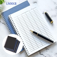 LMXKB Spiral Bound Notebook, Sturdy Cover Universal Line Pages Financial Record Book, Attendance Boo