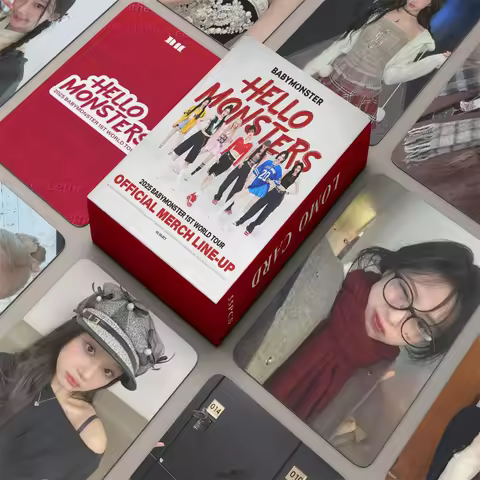 55pcs/set BABYMONSTER Album LOMO Card Hello Monsters Laser Card Postcard AHYEON HARAM RUKA ASA Colle