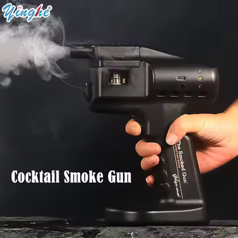 Cocktail Smoke Gun, Vapour Blaster Cocktail Bubble Smoke Gun with 5-Flavour Aroma Liquid and Edible 