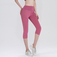 FITLY 1074 Yoga Pants Wanita 7/s 8 Sports Pants Knee-Length Gym Running Sports PantsWanita