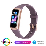 Lige AMOLED Smart Watch ผู้ชาย2024สมาร์ทวงผู้หญิงอัตราการเต้นหัวใจเลือด S mart W artch กันน้ำสร้อยข้