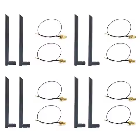 4X Dual Band 6Dbi Wireless Wifi Antenna RP-SMA+MHF4 Pigtail Cable For AX200 NGFF M.2 Wireless Card W