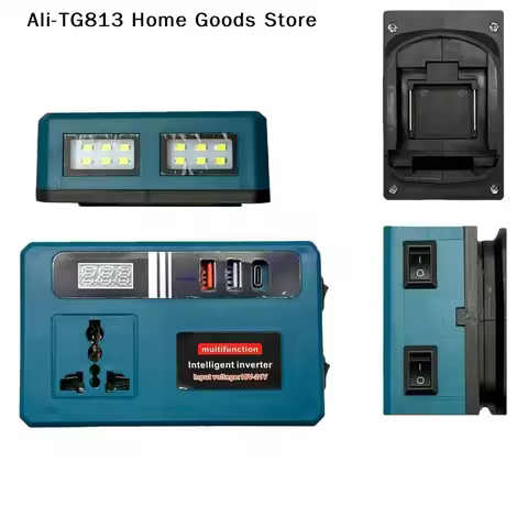 [TG813]1Pcs LED Mini Intelligent Inverter Power Converter Portable 120W 21V Lithium Battery Inverter