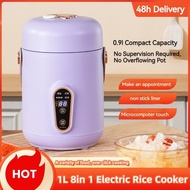 【SG In Stock】1L 8 In1 Mini Multi Cooker Portable Rice Cooker Baby Food Pot Congee Soup Electric Cooker Health Cooker