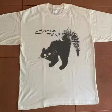 Vintage white unisex shirt, vintage T-shirt for men, Cocteau Twins band T-shirt, Cocteau Twins