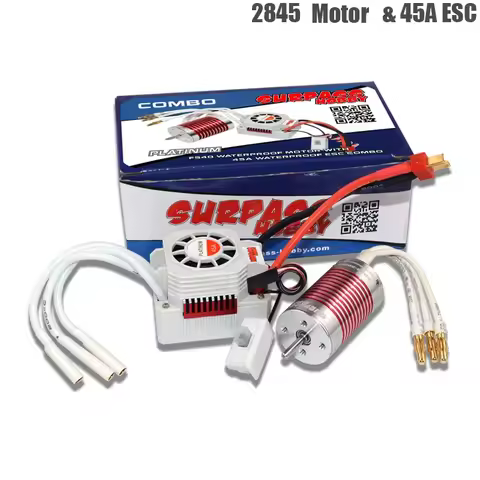 Platinum Waterproof 4 Poles 2845 4370 / 3930 / 3800 / 3100KV Motor + 45A Electronic Speed Controller