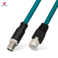 1 Meter 8Pin to RJ45 Male  to RJ45 Industrial Ethernet Cable for Industrial Camera