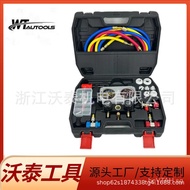 Pressure Gauge Refrigerant Car Charging R22R410Air Conditioner R134a Dual Gauge Valve Refrigerant Ho
