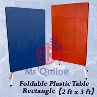 【Rectangle】Foldable Plastic Table/Rectangle Plastic Table 2x3/ Dining Table/ Meja Plastik/ Meja Lipat Segi Empat Panjang/Outdoor Indoor