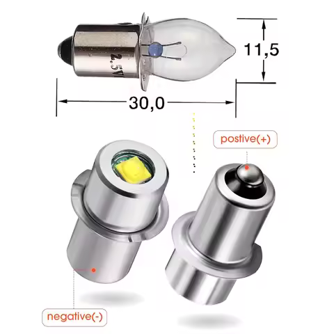 P13.5S P13 5S LED Bulb 3W PR2 3V 6V 4.5V 18V LED Flashlight Replacement Bike Work Torch Maglite Led 