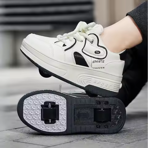 NEW 2 Wheel Racing Roller Skate shoe for Boys and Girls LED Roller Inline Skates Children's Ice Skat
