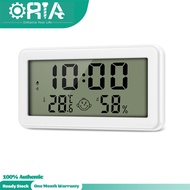 ORIA Indoor Hygrometer DesktopTemperature and Humidity Monitor  Accurate Humidity Gauge Room Hygrometer with Clock